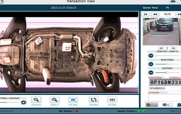 depth-based vehicle inspection