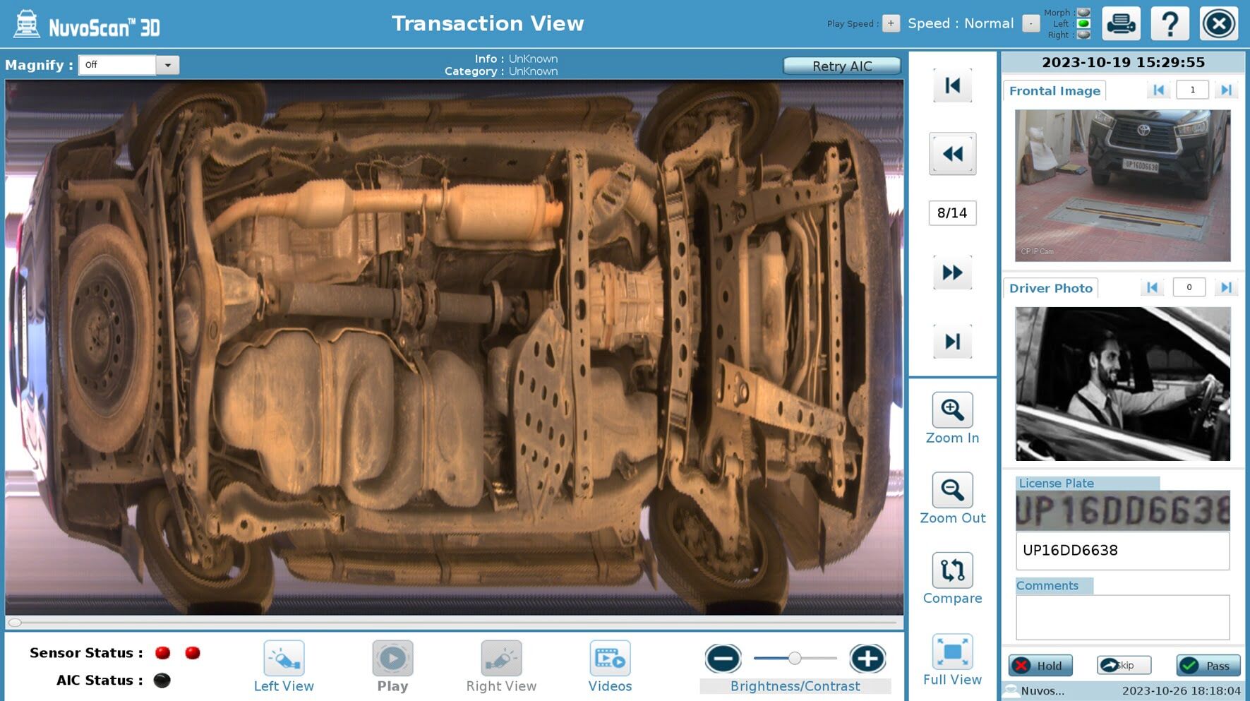 dual camera under vehicle scanner